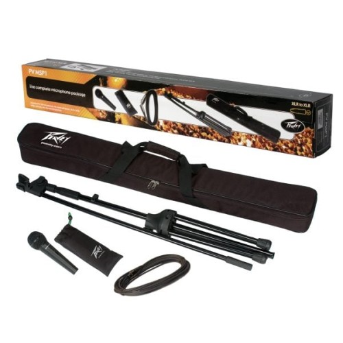 Peavey PV®-MSP1 Complete Microphone with Stand Kit - XLR Cable Included