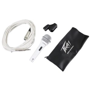 Peavey PV®i 2 1/4" White Cardioid Unidirectional Dynamic Vocal Microphone with 1/4 inch Cable